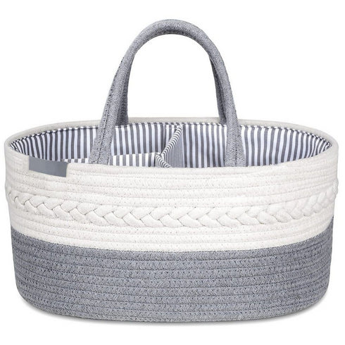 Cotton Rope Diaper Caddy Storage Basket